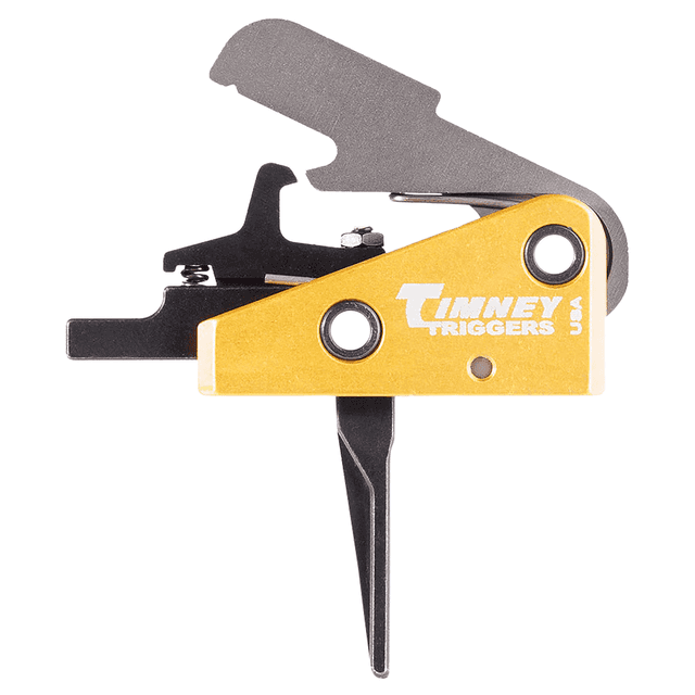 Timney Triggers 667SST Competition Trigger Single-Stage Straight Trigger with 3 lbs Draw Weight & Black/Gold Finish for AR-15 Timney Triggers 667SST Competition Trigger Single-Stage Straight Trigger with 3 lbs Draw Weight & Black/Gold Finish for AR-15