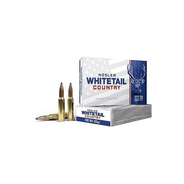 Nosler 40120 Whitetail Country 308Win 165gr Spitzer Boat Tail 20 Per Box Nosler 40120 Whitetail Country 308Win 165gr Spitzer Boat Tail 20 Per Box