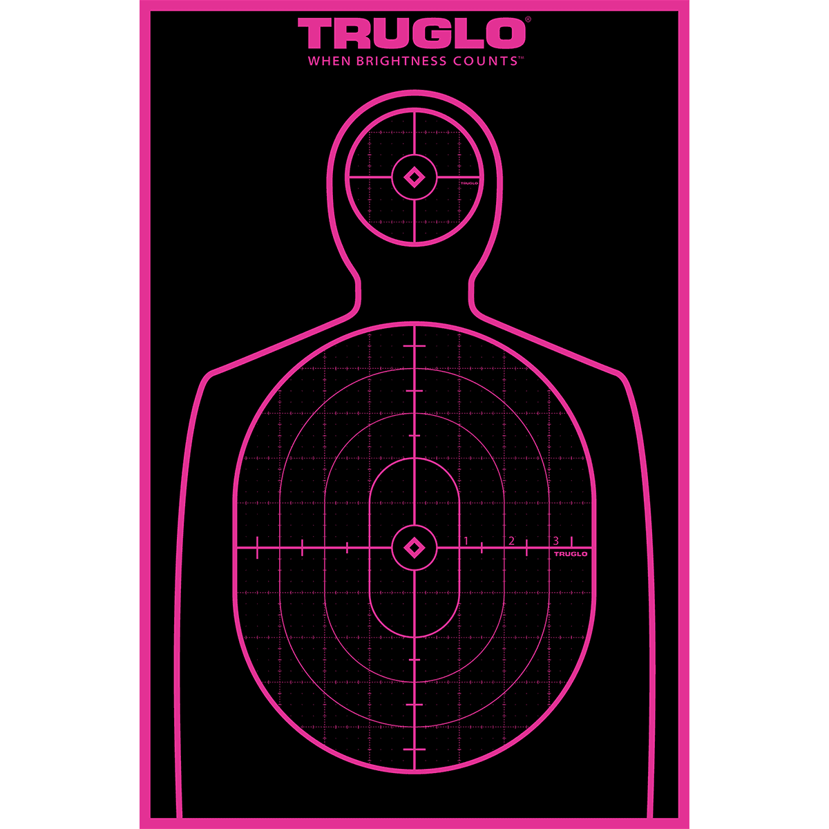 TruGlo TG13P6 Tru-See Handgun Target Self-Adhesive Heavy Paper Black/Pink 12"x18" Silhouette 6 Pack TruGlo TG13P6 Tru-See Handgun Target Self-Adhesive Heavy Paper Black/Pink 12"x18" Silhouette 6 Pack