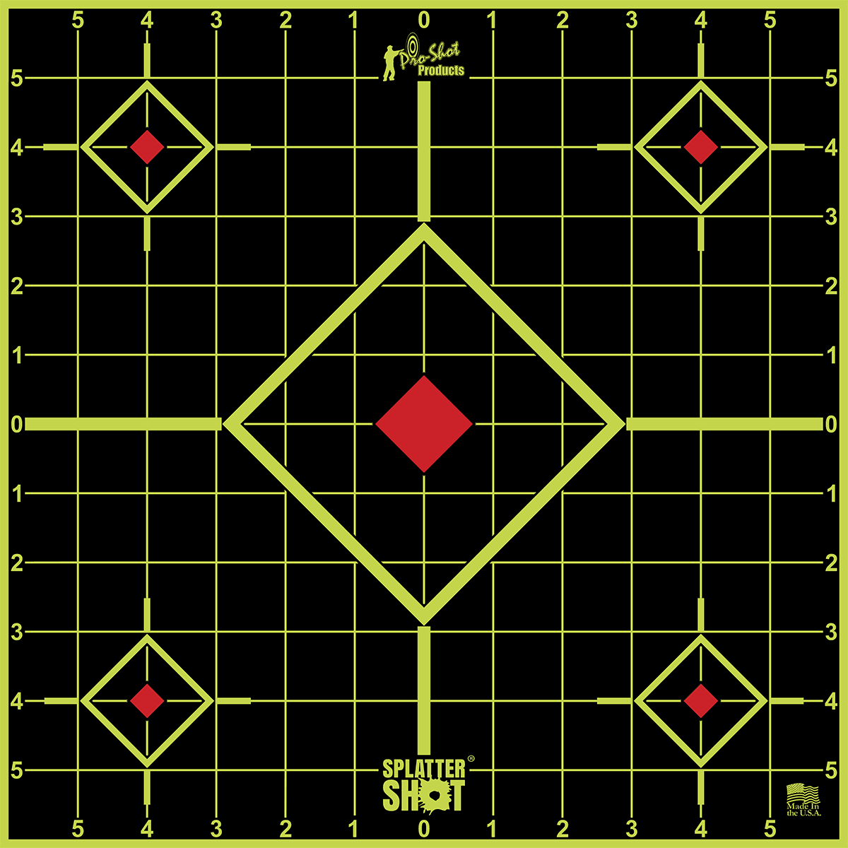 Pro-Shot 12SIGREEN5PK SplatterShot Sight-In Self-Adhesive Paper Black/Green 12" 5-Diamond 5 Pack Pro-Shot 12SIGREEN5PK SplatterShot Sight-In Self-Adhesive Paper Black/Green 12" 5-Diamond 5 Pack