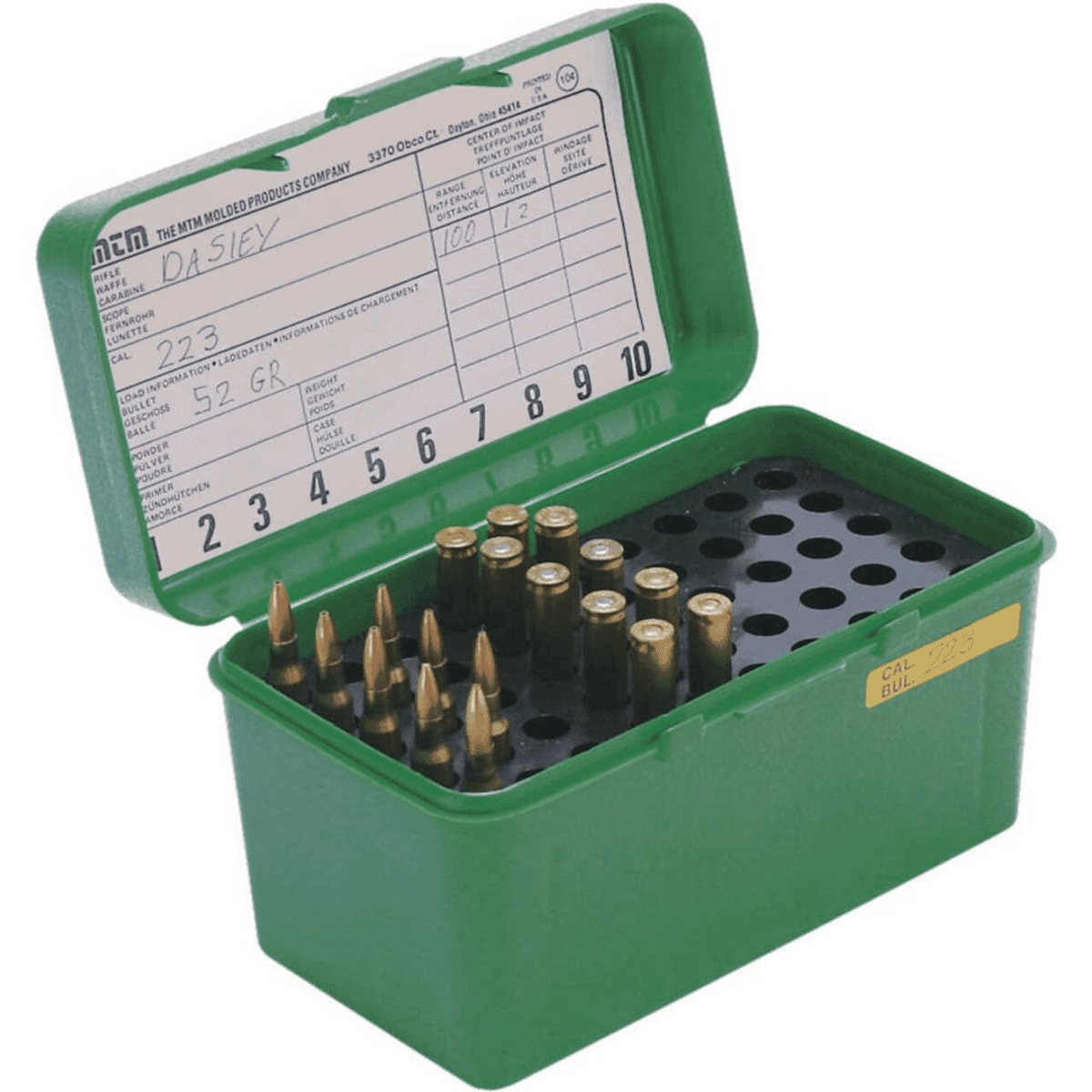 MTM Case-Gard Deluxe Ammo Box Round Handle, 50rd - H50RL10 MTM Case-Gard Deluxe Ammo Box Round Handle, 50rd - H50RL10