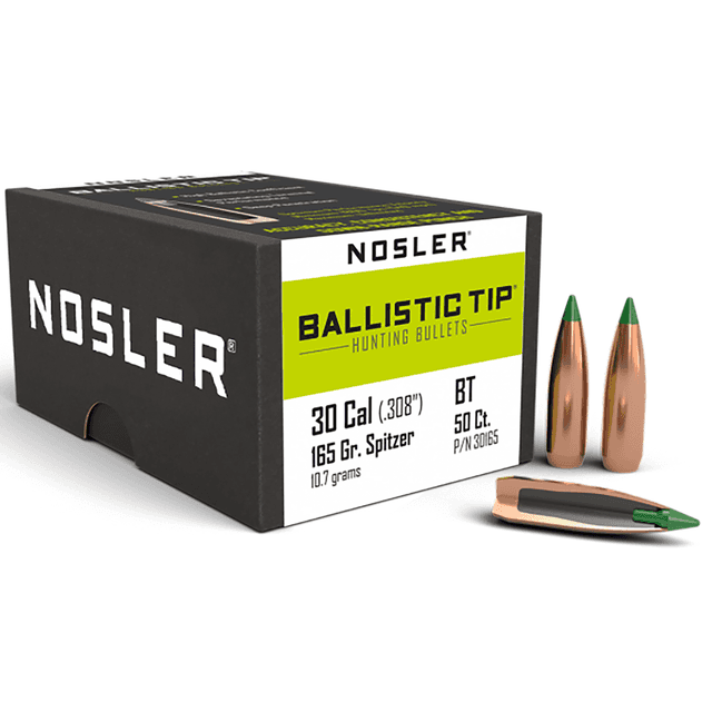 Nosler Ballistic Tip, 30Cal 165gr 50/Box - 30165 Nosler Ballistic Tip, 30Cal 165gr 50/Box - 30165