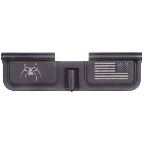 Spikes Spider and Flag Ejection Port Door, Black Phosphate Steel AR-15 - SED7010 Spikes Spider and Flag Ejection Port Door, Black Phosphate Steel AR-15 - SED7010