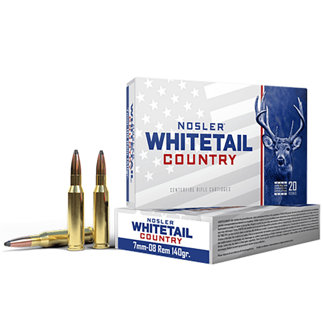Nosler Whitetail Country Centerfire Rounds, 7mm-08Rem 20 Per Box - 40115 Nosler Whitetail Country Centerfire Rounds, 7mm-08Rem 20 Per Box - 40115