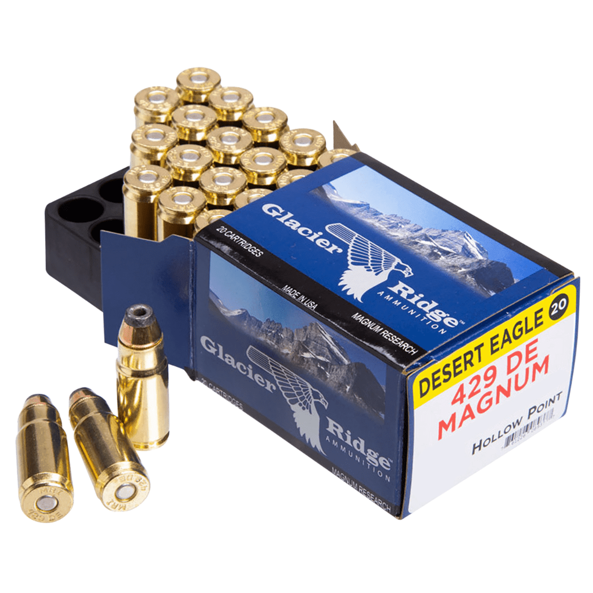 Magnum Research Desert Eagle Handgun Rounds, 429 DE, 240gr 20 Per Box - DEP429DE240JHP Magnum Research Desert Eagle Handgun Rounds, 429 DE, 240gr 20 Per Box - DEP429DE240JHP
