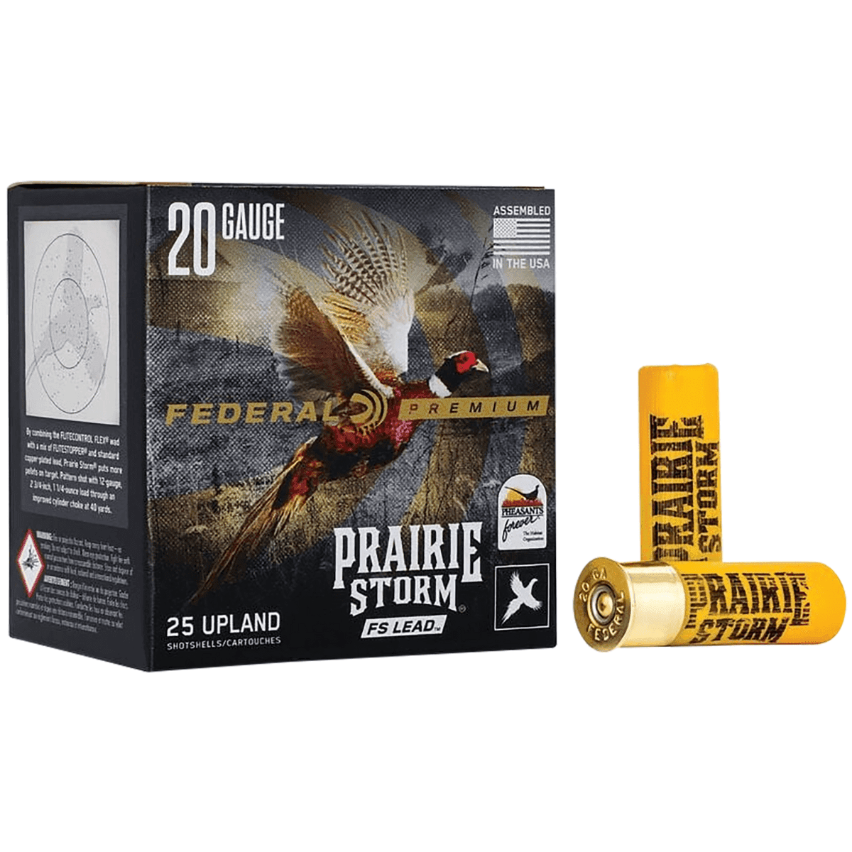 Federal Premium Prairie Storm FS Shotshells, 20 Gauge 25 Per Box - PFX126FS4 Federal Premium Prairie Storm FS Shotshells, 20 Gauge 25 Per Box - PFX126FS4
