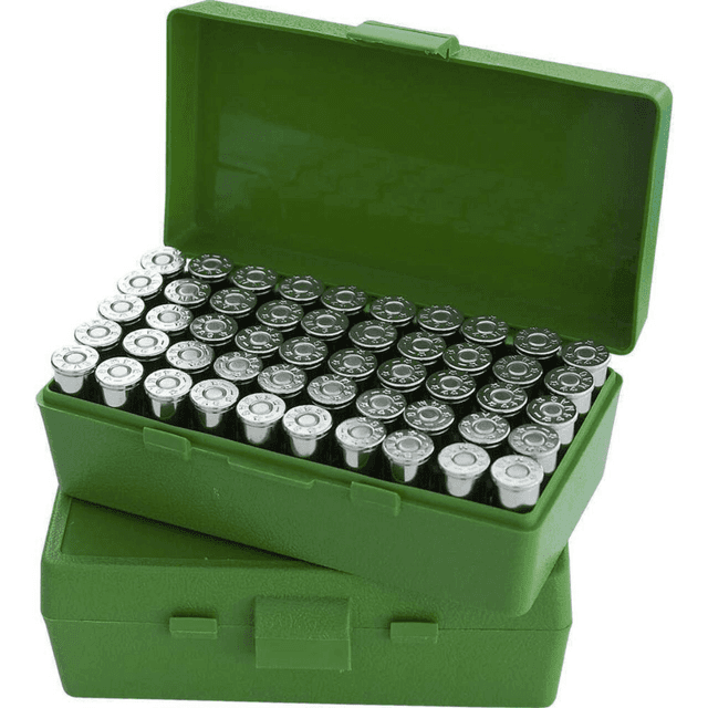 MTM Case-Gard P-50 Flip-Top Ammo Box, Multi-Caliber Handgun 50rd - P509M10 MTM Case-Gard P-50 Flip-Top Ammo Box, Multi-Caliber Handgun 50rd - P509M10