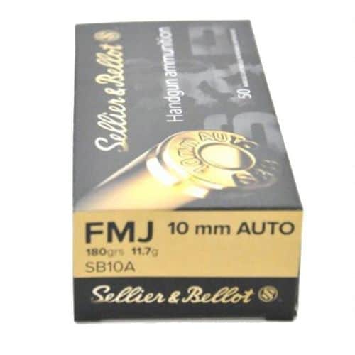 Sellier & Bellot 10mm Auto 180 grain FMJ 50 Rounds Per Box Sellier & Bellot 10mm Auto 180 grain FMJ 50 Rounds Per Box