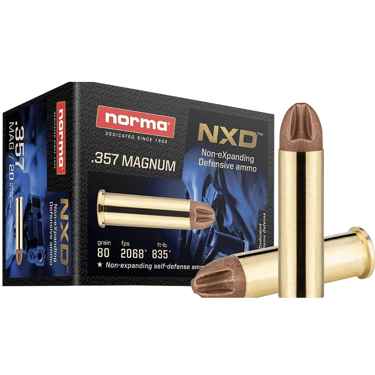 Norma Ammunition NXD Rounds, 357 Mag 20 Per Box - 611640020 Norma Ammunition NXD Rounds, 357 Mag 20 Per Box - 611640020