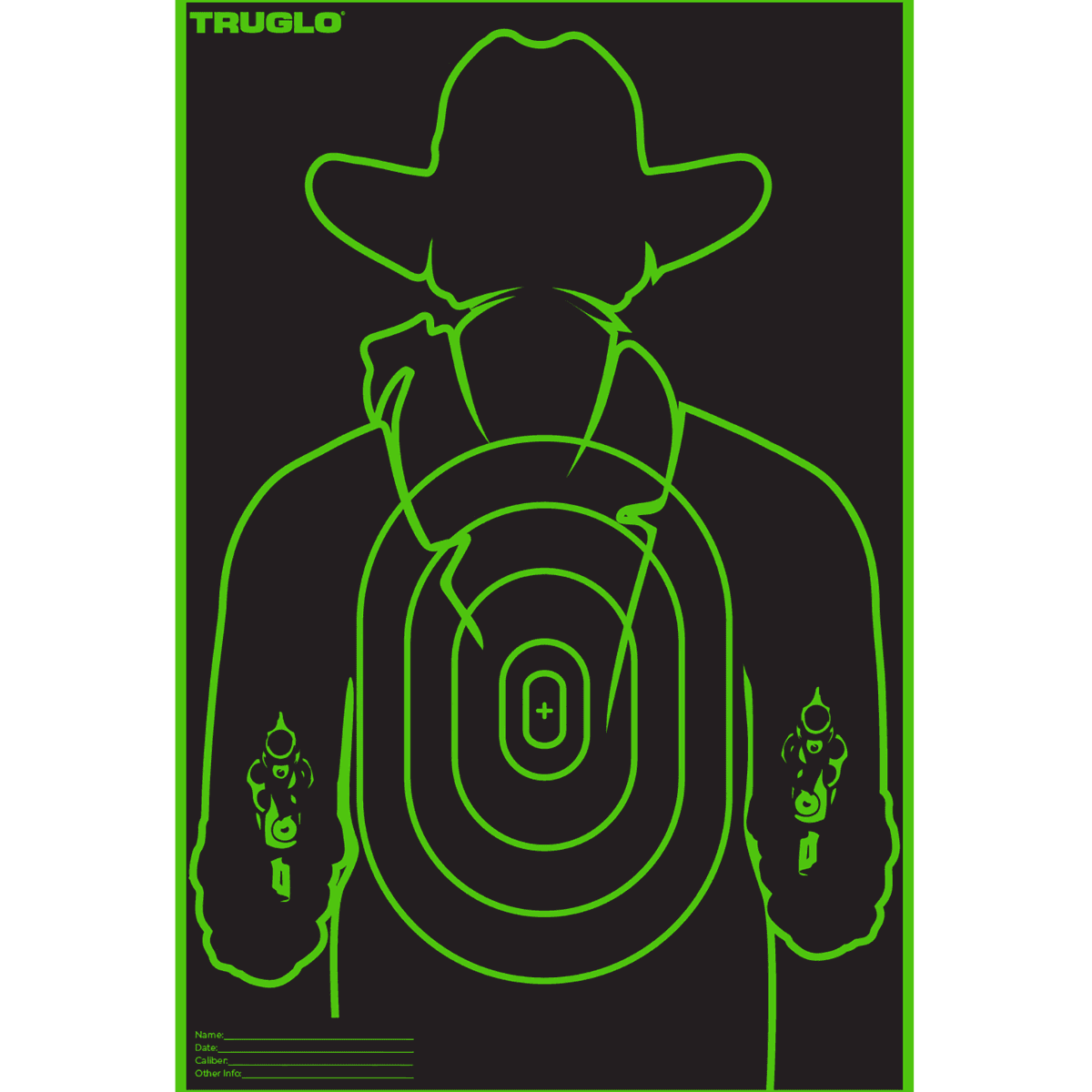 TruGlo Tru-See Gunslinger Target, 12"x18" Cowboy 6 Pack - TG16A6 TruGlo Tru-See Gunslinger Target, 12"x18" Cowboy 6 Pack - TG16A6