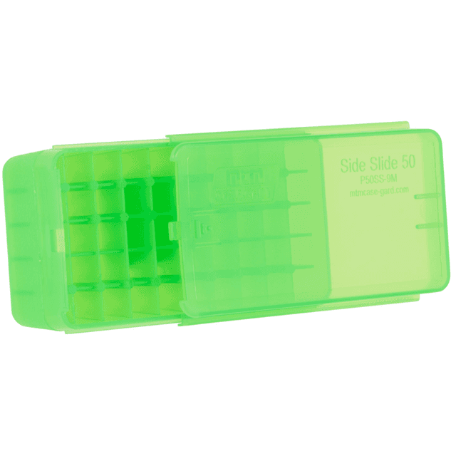 MTM Case-Gard Side-Slide Pistol Ammo Box, Multi-Caliber Handgun 50rd - P50SS9M16 MTM Case-Gard Side-Slide Pistol Ammo Box, Multi-Caliber Handgun 50rd - P50SS9M16