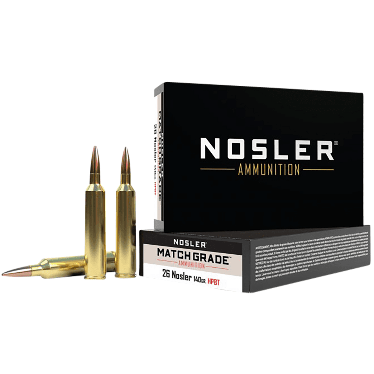 Nosler Match Grade Rifle Rounds, 26 Nosler 20 Per Box - 51288 Nosler Match Grade Rifle Rounds, 26 Nosler 20 Per Box - 51288