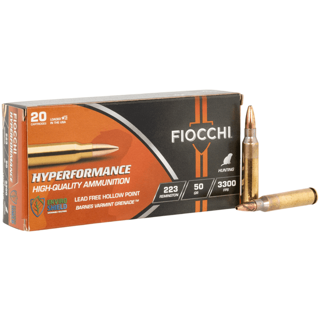 Fiocchi Hyperformance Rifle Rounds, 223 Rem 20 Per Box - 223VG20 Fiocchi Hyperformance Rifle Rounds, 223 Rem 20 Per Box - 223VG20