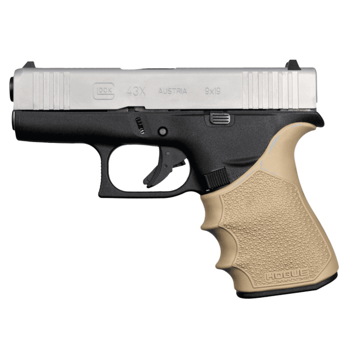 Hogue Handall Beavertail Grip Sleeve, FDE Glock 43X/48 - 18213 Hogue Handall Beavertail Grip Sleeve, FDE Glock 43X/48 - 18213