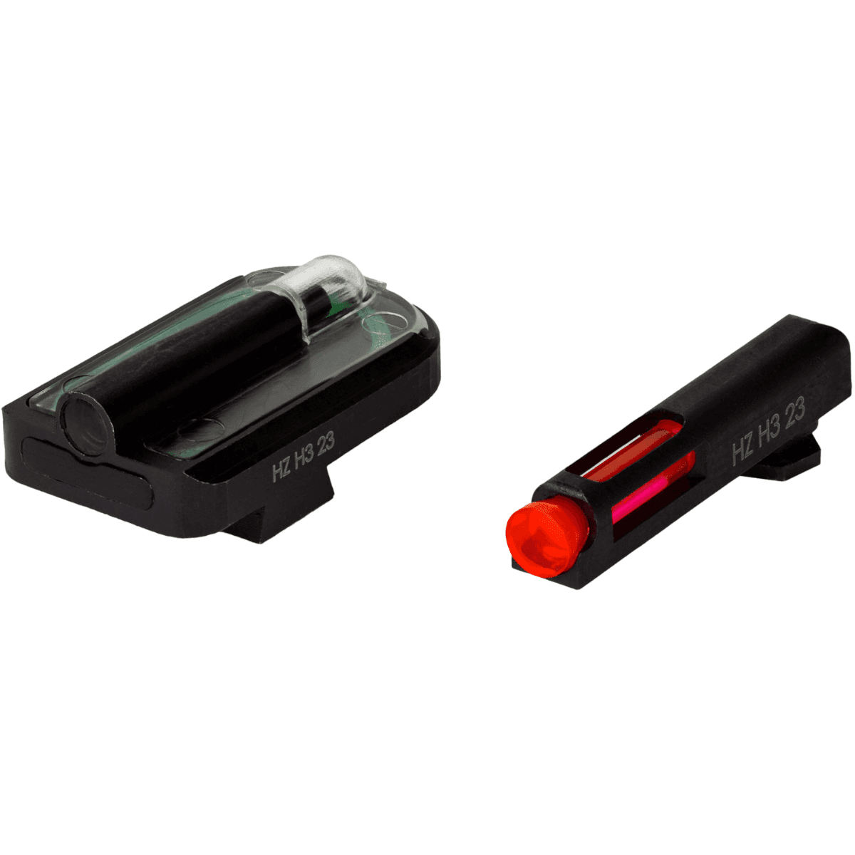 HiViz FastDot H3 Sight Set for Glock, Red Fiber Optic Front Sight-Green Tritium Rear Sight - GLFD21 HiViz FastDot H3 Sight Set for Glock, Red Fiber Optic Front Sight-Green Tritium Rear Sight - GLFD21