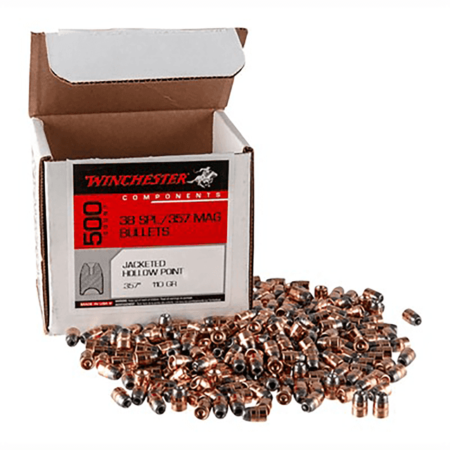 Winchester Ammo Centerfire Handgun Reloading Bullets, 38 Cal 500 Per Box - WB38HP110D Winchester Ammo Centerfire Handgun Reloading Bullets, 38 Cal 500 Per Box - WB38HP110D