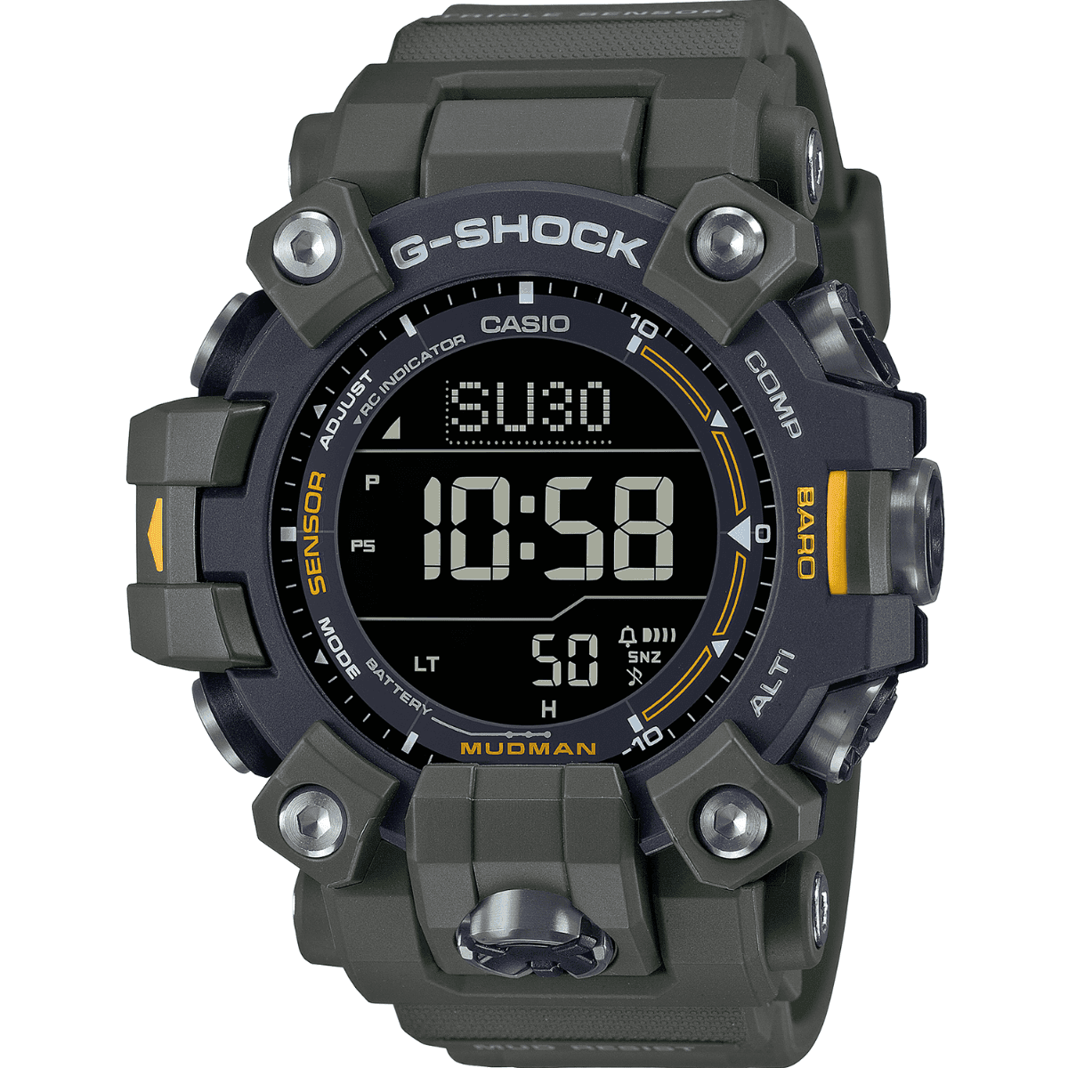 G-Shock Mudman Tactical Watch, Green Band Digital Display - GW-9500-3CR G-Shock Mudman Tactical Watch, Green Band Digital Display - GW-9500-3CR