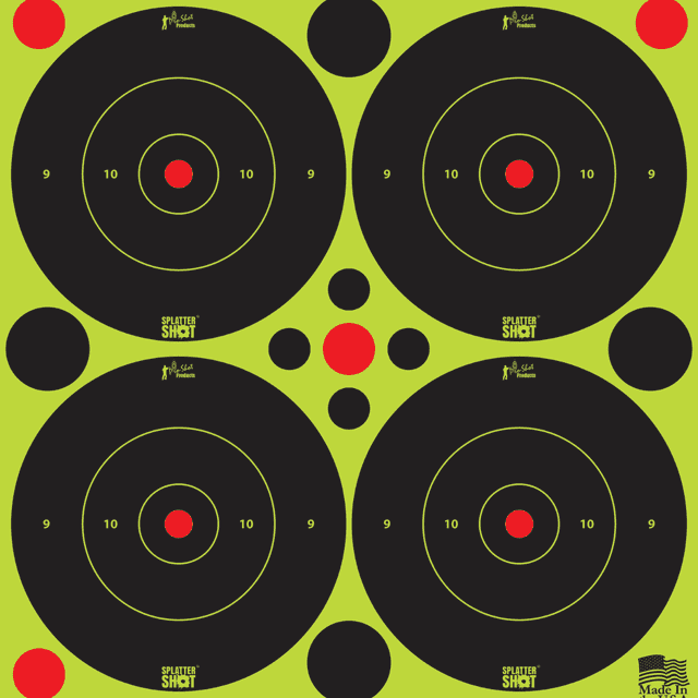 Pro-Shot SplatterShot Self-Adhesive Paper Target, 3" Bullseye 12Pack/48Targets - 3BGREEN48 Pro-Shot SplatterShot Self-Adhesive Paper Target, 3" Bullseye 12Pack/48Targets - 3BGREEN48