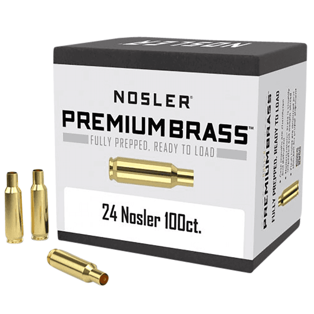Nosler Premium Brass Unprimed Cases, 24Nosler Rifle 100/Box - 10085 Nosler Premium Brass Unprimed Cases, 24Nosler Rifle 100/Box - 10085