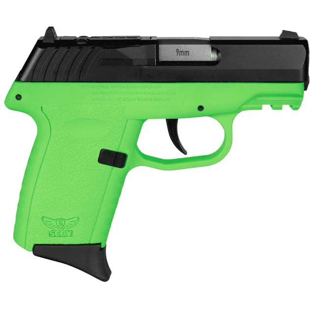 SCCY Industries CPX-2 Gen3 RDR Pistol, Lime Green 3.10" Barrel 10+1rd 9mm Luger - CPX2CBLGRDRG3 SCCY Industries CPX-2 Gen3 RDR Pistol, Lime Green 3.10" Barrel 10+1rd 9mm Luger - CPX2CBLGRDRG3