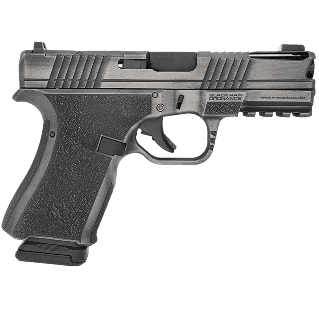 Black Rain Ordnance Frontline Pistol, Gun Metal Grey Battleworn 15+1rd 4" Barrel 9mm Luger - FLP9MMGMGB Black Rain Ordnance Frontline Pistol, Gun Metal Grey Battleworn 15+1rd 4" Barrel 9mm Luger - FLP9MMGMGB