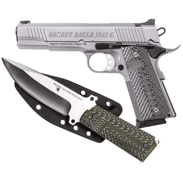 Magnum Research DE1911GSS-K Desert Eagle 1911 w/ 1911 Fixed Blade Knife 45 ACP Pistol Magnum Research DE1911GSS-K Desert Eagle 1911 w/ 1911 Fixed Blade Knife 45 ACP Pistol