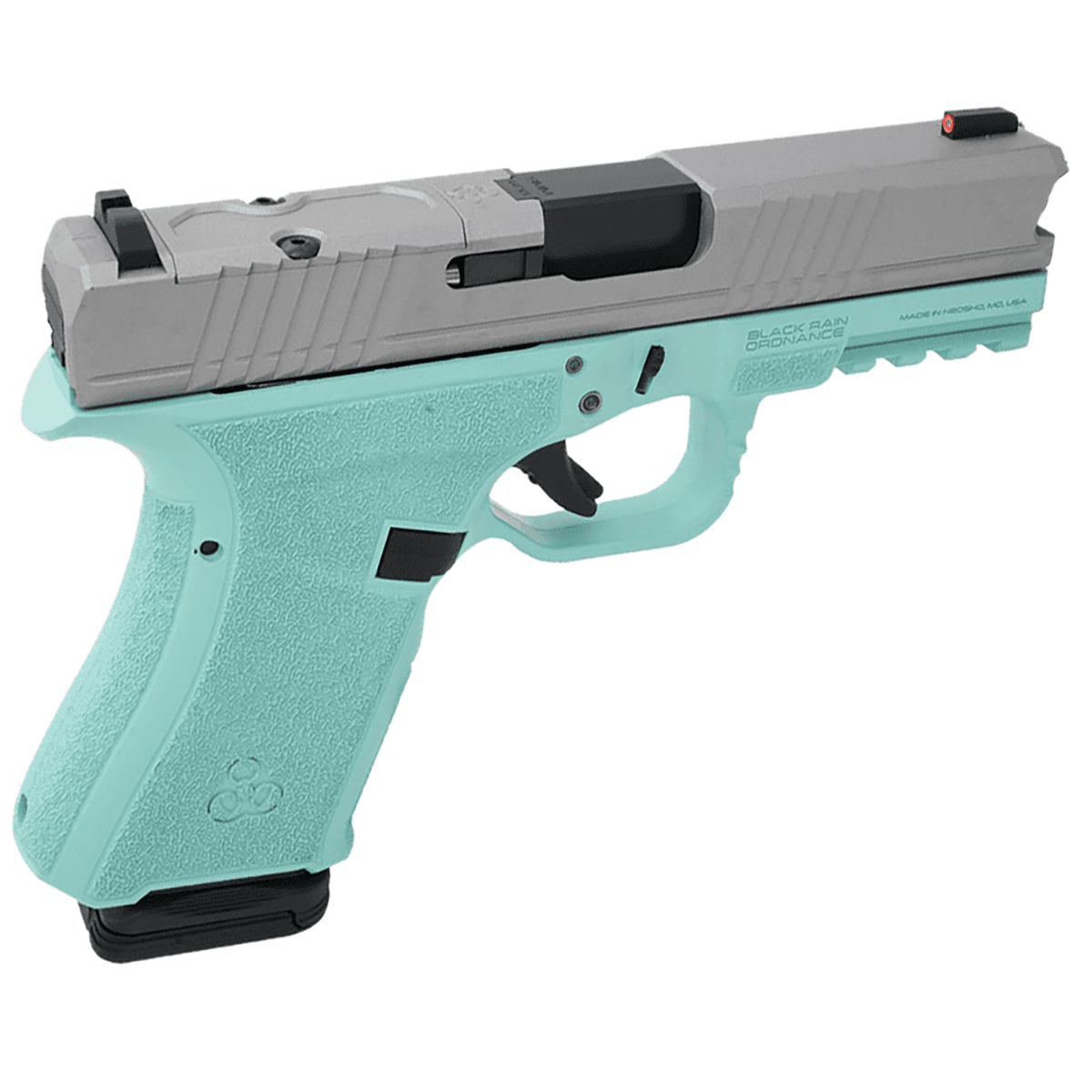 Black Rain Ordnance Frontline Pistol, Robin's Egg Blue 4" Barrel 15+1rd 9mm Luger - FL9MMTIFFSM Black Rain Ordnance Frontline Pistol, Robin's Egg Blue 4" Barrel 15+1rd 9mm Luger - FL9MMTIFFSM