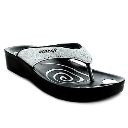 Aerosoft Women's Thong Sandals - Gliteratti - Silver Aerosoft Women's Thong Sandals - Gliteratti - Silver