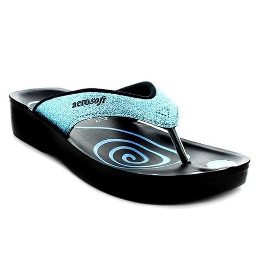 Aerosoft Women's Thong Sandals - Gliteratti - Blue Aerosoft Women's Thong Sandals - Gliteratti - Blue