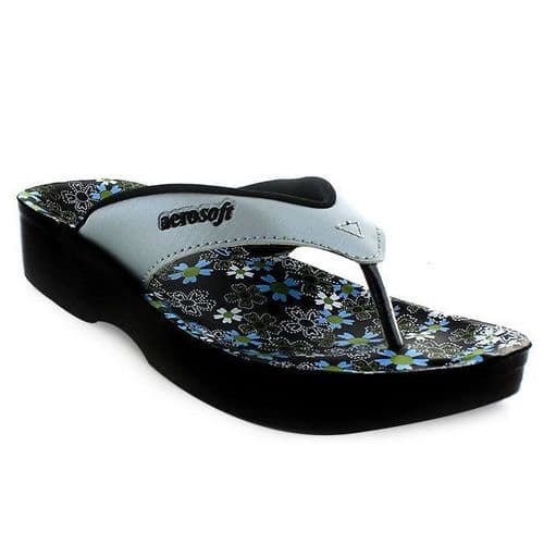 Aerosoft Women's Thong Sandals - Anette - Silver Aerosoft Women's Thong Sandals - Anette - Silver