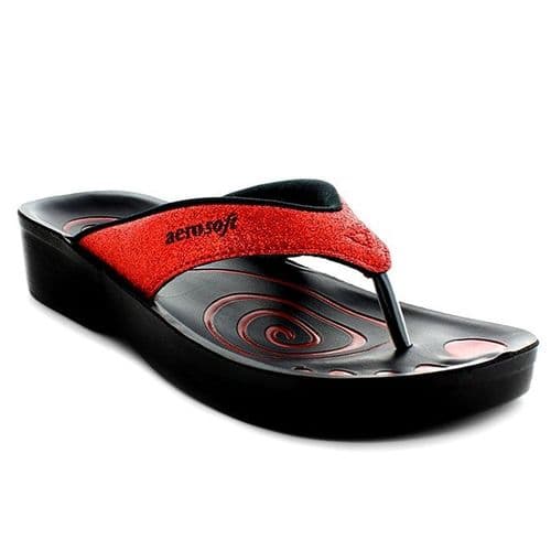 Aerosoft Women's Thong Sandals - Dojo - Red Aerosoft Women's Thong Sandals - Dojo - Red