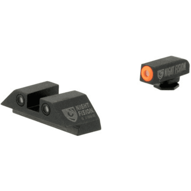 Night Fision Tritium Night Sights For Glock, Green Tritium Orange Outline Front Sight- Green Tritium White Outline Rear Sight Glock 17/17L/19/22 - GLK001003OGW Night Fision Tritium Night Sights For Glock, Green Tritium Orange Outline Front Sight- Green Tritium White Outline Rear Sight Glock 17/17L/19/22 - GLK001003OGW