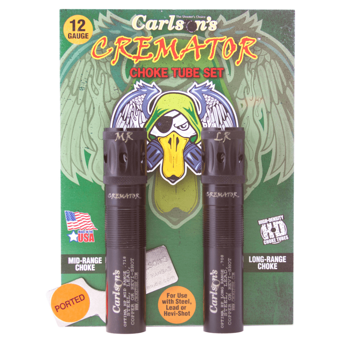 Carlson's Choke Tubes Cremator Choke, Optima HP Mid/Long Range Ported 17-4 Stainless Steel Beretta 12 Gauge - 11562 Carlson's Choke Tubes Cremator Choke, Optima HP Mid/Long Range Ported 17-4 Stainless Steel Beretta 12 Gauge - 11562