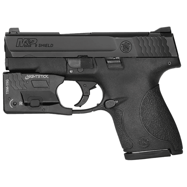 Nightstick Light with Green laser for S&W M&P Shield/Shield Plus, Black 150 Lumens White LED - TSM15G Nightstick Light with Green laser for S&W M&P Shield/Shield Plus, Black 150 Lumens White LED - TSM15G