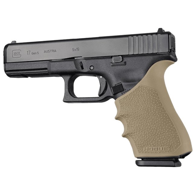 Hogue Handall Beavertail Grip Sleeve, FDE Rubber Glock 17/18/19X/20/21/22/24/31/34/35/40/41/45 and 47 (Gen 1, 2, and 5) - 17023 Hogue Handall Beavertail Grip Sleeve, FDE Rubber Glock 17/18/19X/20/21/22/24/31/34/35/40/41/45 and 47 (Gen 1, 2, and 5) - 17023