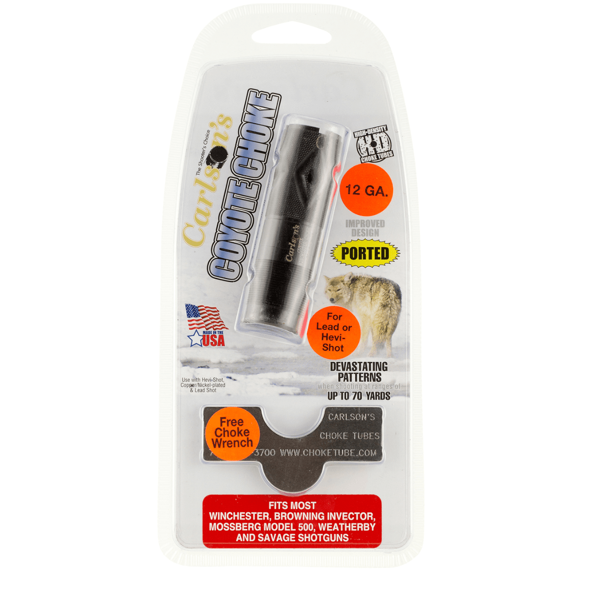 Carlson's Choke Tubes Coyote Choke, Ported 17-4 Stainless Steel Winchester 12 Gauge - 30040 Carlson's Choke Tubes Coyote Choke, Ported 17-4 Stainless Steel Winchester 12 Gauge - 30040