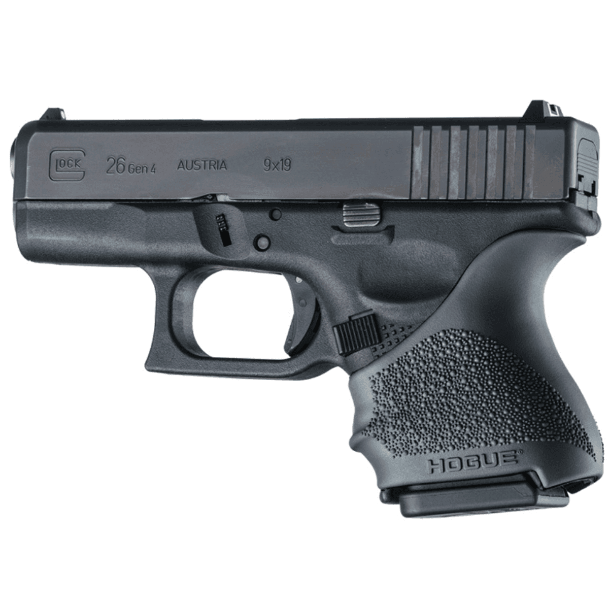 Hogue HandAll Beavertail Grip Sleeve, Black Textured Rubber Compatible w/ Glock 26/27 - 18600 Hogue HandAll Beavertail Grip Sleeve, Black Textured Rubber Compatible w/ Glock 26/27 - 18600