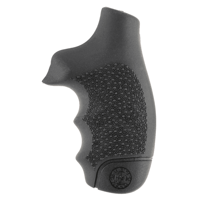 Hogue OverMolded Monogrip, Black Cobblestone Rubber with Finger Grooves for S&W J Frame with Round Butt - 60000 Hogue OverMolded Monogrip, Black Cobblestone Rubber with Finger Grooves for S&W J Frame with Round Butt - 60000