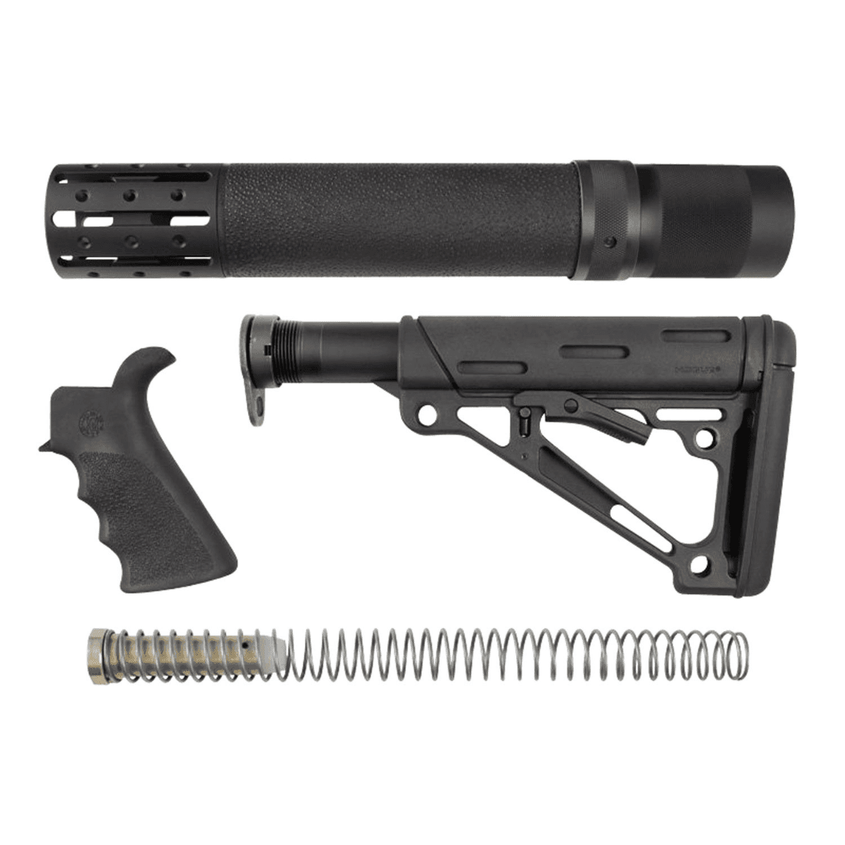 Hogue OverMolded Stock Kit, Black Rifle Length Forend & Finger Groove Grip for AR-15, M16 - 15078 Hogue OverMolded Stock Kit, Black Rifle Length Forend & Finger Groove Grip for AR-15, M16 - 15078