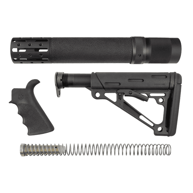Hogue OverMolded Stock Kit, Black Rifle Length Forend & Finger Groove Grip for AR-15, M16 - 15078 Hogue OverMolded Stock Kit, Black Rifle Length Forend & Finger Groove Grip for AR-15, M16 - 15078