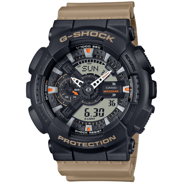 G-Shock Black Dial Tan Band CR1220 - GA110TU1A5CR G-Shock Black Dial Tan Band CR1220 - GA110TU1A5CR