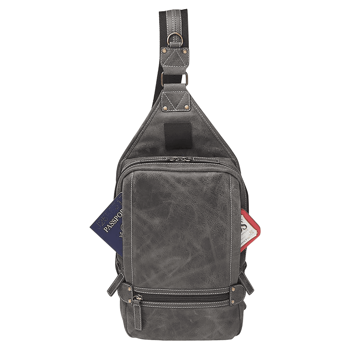 Gun Tote'n Mamas/Kingport Sling Backpack, Gray Leather Includes Standard Holster - GTMCZY108GREY Gun Tote'n Mamas/Kingport Sling Backpack, Gray Leather Includes Standard Holster - GTMCZY108GREY