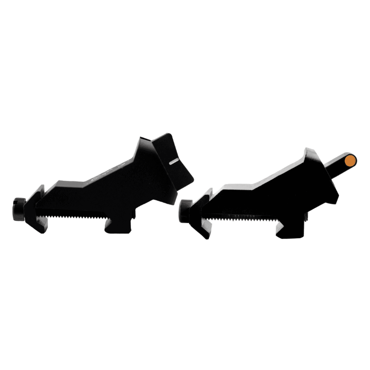 XS Sights XTI2 45 Degree Offset BUIS Non-Tritium Set, Black Orange Front White Stripe Rear for AR-15 - AR00081N XS Sights XTI2 45 Degree Offset BUIS Non-Tritium Set, Black Orange Front White Stripe Rear for AR-15 - AR00081N