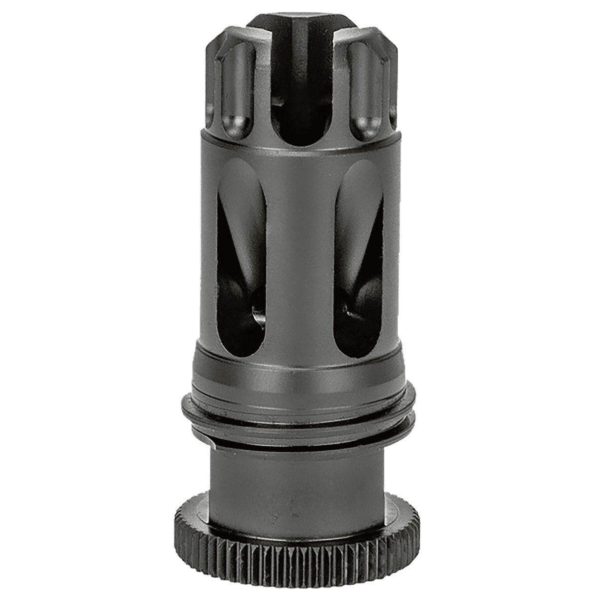 Griffin Armament Dual-Lok Flash Comp, 1/2"x28 Threads For 22/5.56mm - DLFC22C1228 Griffin Armament Dual-Lok Flash Comp, 1/2"x28 Threads For 22/5.56mm - DLFC22C1228
