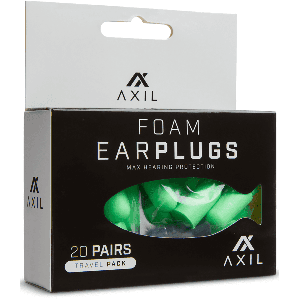 Axil LLC Foam Ear Plugs Travel Pack, 31dB Green 20 Pair - AXFP20GKP Axil LLC Foam Ear Plugs Travel Pack, 31dB Green 20 Pair - AXFP20GKP
