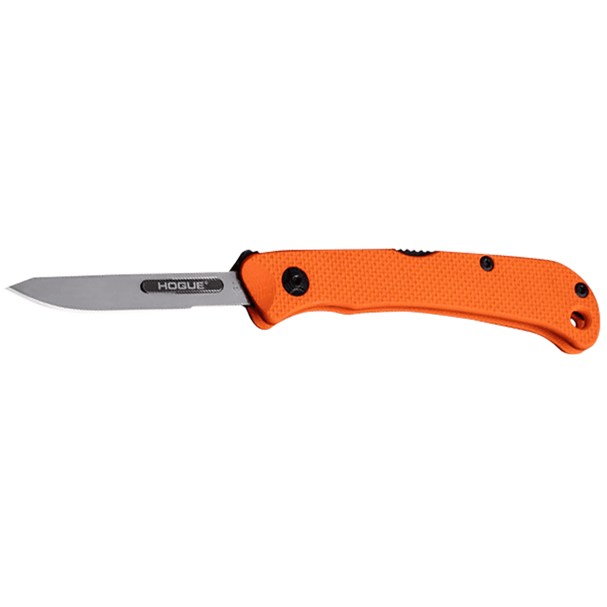Hogue Expel Folding Knife, 2.50" High Carbon Steel Blade Blaze Orange Textured G10 Scales/SS Handle - 35834 Hogue Expel Folding Knife, 2.50" High Carbon Steel Blade Blaze Orange Textured G10 Scales/SS Handle - 35834
