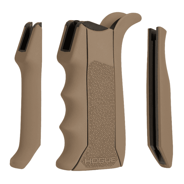 Hogue Modular Overmolded Grip, FDE Rubber Pistol Grip with Finger Grooves Fits AR-15/M16 - 13043 Hogue Modular Overmolded Grip, FDE Rubber Pistol Grip with Finger Grooves Fits AR-15/M16 - 13043