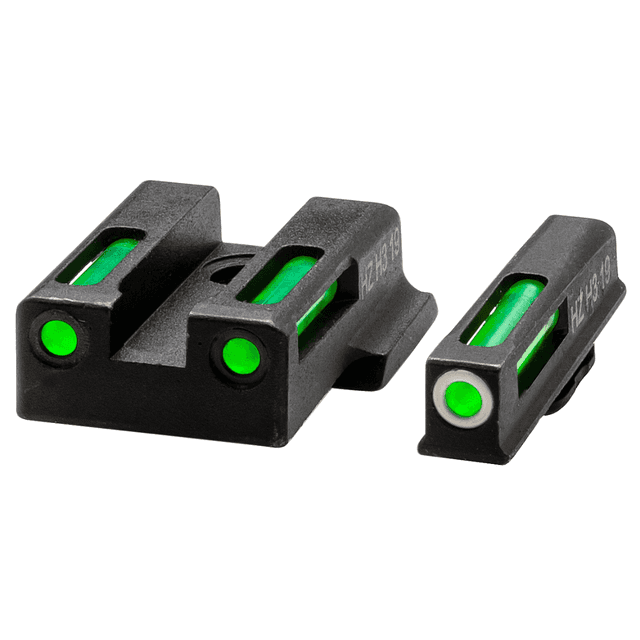 HiViz LiteWave H3 Sight Set for S&W EZ380, Green Tritium White Outline Front Sight-Green Fiber Optic Rear Sight - EZN321 HiViz LiteWave H3 Sight Set for S&W EZ380, Green Tritium White Outline Front Sight-Green Fiber Optic Rear Sight - EZN321