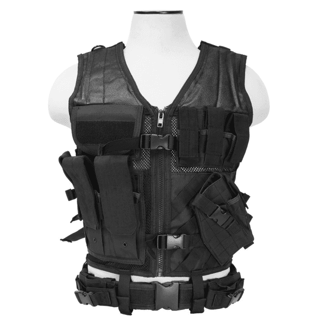 NcStar Tactical Vest, Black PVC/Mesh Webbing XL-XXL - CTVL2916B NcStar Tactical Vest, Black PVC/Mesh Webbing XL-XXL - CTVL2916B