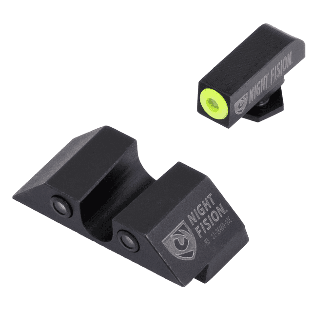 Night Fision Tritium Night Sights For Glock, Green Tritium Yellow Outline Front Sight-Black Outline Rear Sight Glock 17/17L/19/22 - GLK001007YGZ Night Fision Tritium Night Sights For Glock, Green Tritium Yellow Outline Front Sight-Black Outline Rear Sight Glock 17/17L/19/22 - GLK001007YGZ